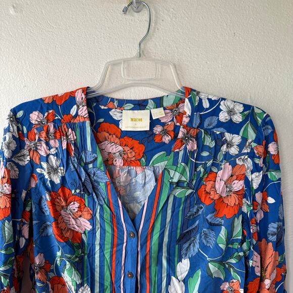 Anthropologie Maeve Elan Scarf Printed Blouse from Anthropologie Size 6 - Picture 4 of 9